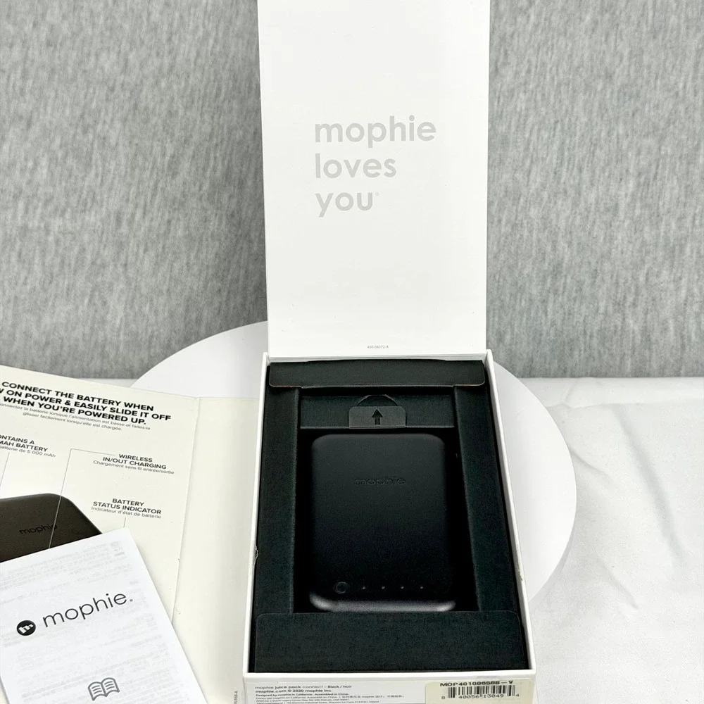 Mophie Juice Pack Connect 5000mAh Portable Wireless Battery Black MOP401006588-V